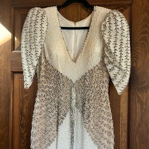 Vintage beaded white gown
